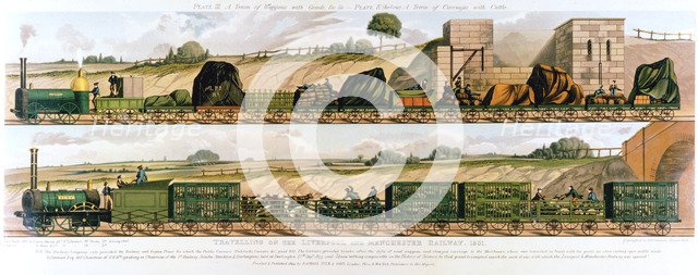 'Travelling on the Liverpool and Manchester Railway', 1831. Artist: Unknown