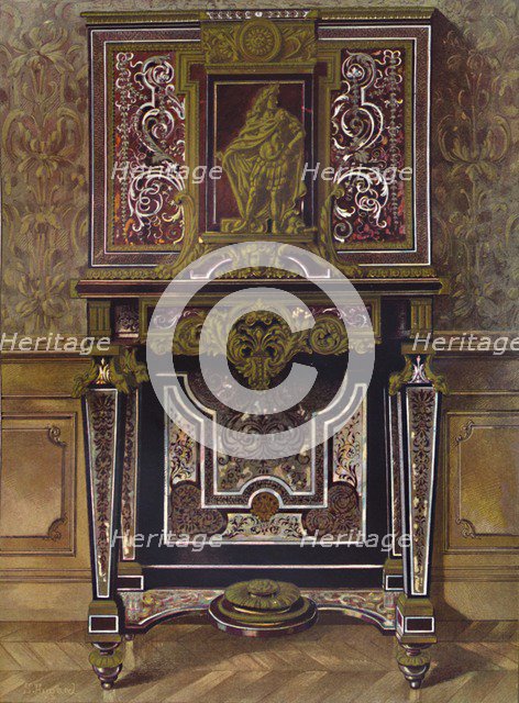 'Marquery Cabinet with decoration in gilt bronze, by AndrÚ Charles Boule', 1903. Artist: Unknown.