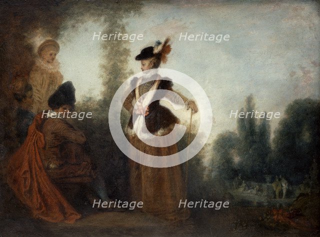 'The Adventuress', c1717. Artist: Jean-Antoine Watteau