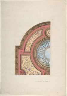 Design for Ceiling, Hôtel Cottier, 1879. Creators: Jules-Edmond-Charles Lachaise, Eugène-Pierre Gourdet.