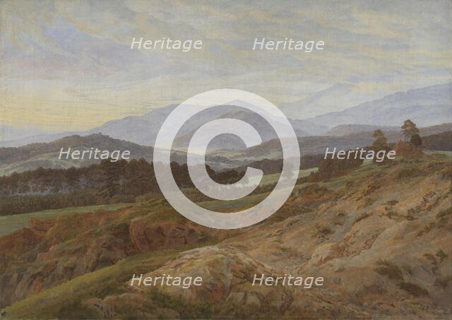 Riesengebirge Landscape, 1835. Creator: Caspar David Friedrich.