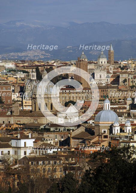 Cityscape from the Piazza Garibaldi, Rome, Italy, 2009. Creator: LTL.