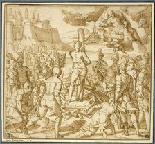Study for Saint James Saving an Innocent from the Flames, 1600. Creator: Lazzaro Tavarone.