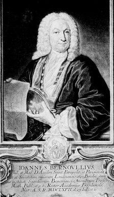 Jean Bernoulli, Swiss mathematician, c1750. Artist: Unknown