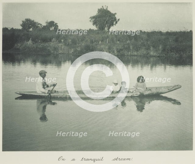 On a tranquil stream. From the album: Camera Pictures of New Zealand, 1920s. Creator: Harry Moult.