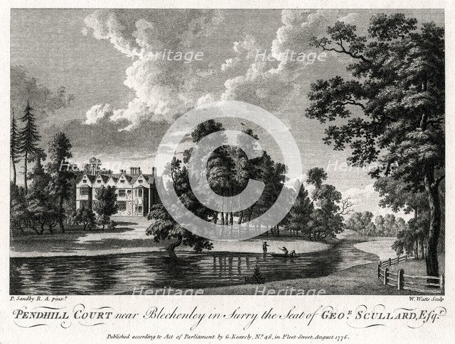 'Pendhill Court near Bletchenley in Surry the Seat of George Scullard Esquire', 1776. Artist: William Watts