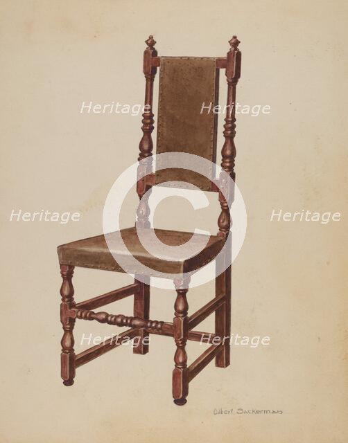 Side Chair, 1935/1942. Creator: Gilbert Sackerman.