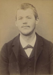 Baerisvuyl. Frédéric, Jean. 28 ans, né à Fribourg (Suisse). ébéniste. Anarchiste. 8/1/93., 1893. Creator: Alphonse Bertillon.