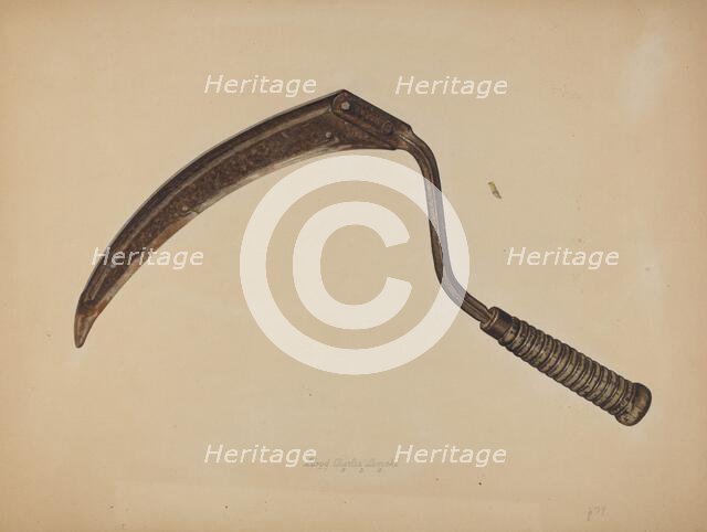 Hand Sickle, 1939. Creator: Lloyd Charles Lemcke.