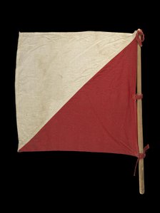 Signal flag with pole, early 20th century. Creator: Unknown.