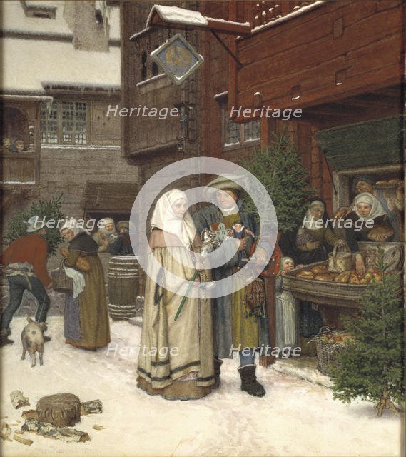 The Christmas Fair , 1872. Creator: Rosen, Georg von (1843-1923).