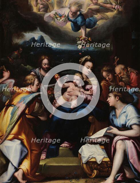 Holy Family with Angels and Saints, c1600. Creator: Calvaert, Denys (ca 1540-1619).