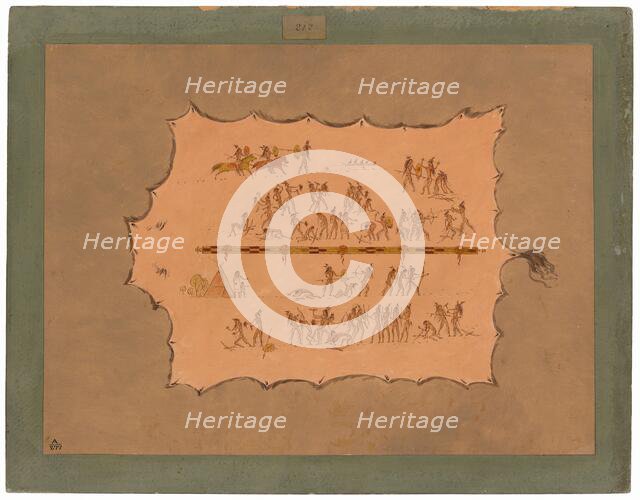 Facsimile of a Sioux Robe, 1861/1869. Creator: George Catlin.