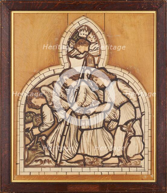 The Flight into Egypt - Angels leading the Way, 1862. Creator: Sir Edward Coley Burne-Jones.