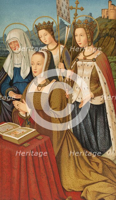 Anne of Brittany, (1477-1514), Duchess of Brittany and Queen consort of France..., 1877. Creator: Unknown.