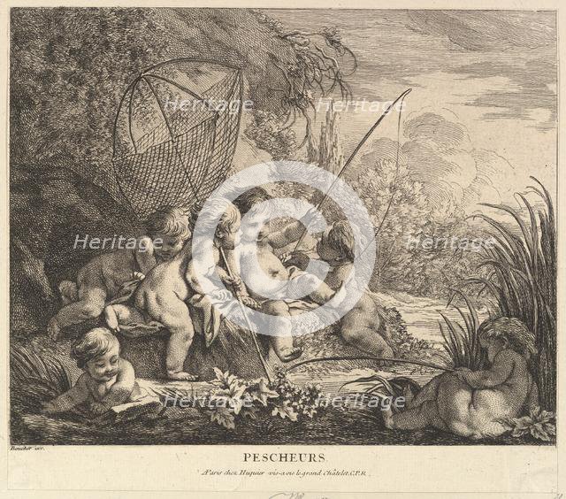 Children Fishing, ca. 1738. Creator: Pierre Alexandre Aveline.