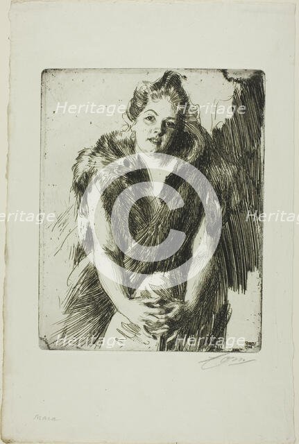 Maja von Heijne, 1900. Creator: Anders Leonard Zorn.