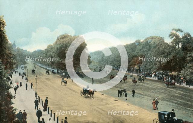 Rotten Row, Hyde Park, London, c1910.  Creator: Unknown.