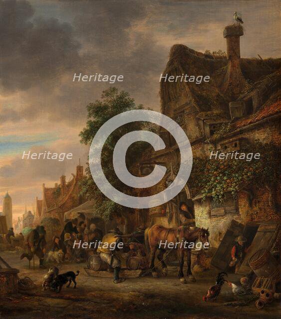 Workmen before an Inn, 1645. Creator: Isaac van Ostade.