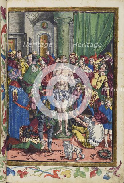 Christ is scourged in Pilate's house. From the Great Passion (Passio domini nostri Jesu), 1511. Creator: Dürer, Albrecht (1471-1528).