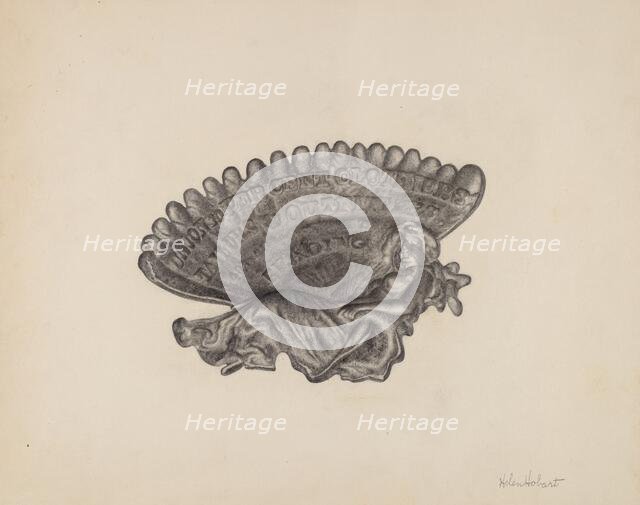 Visiting Card Tray, c. 1940. Creator: Helen Hobart.