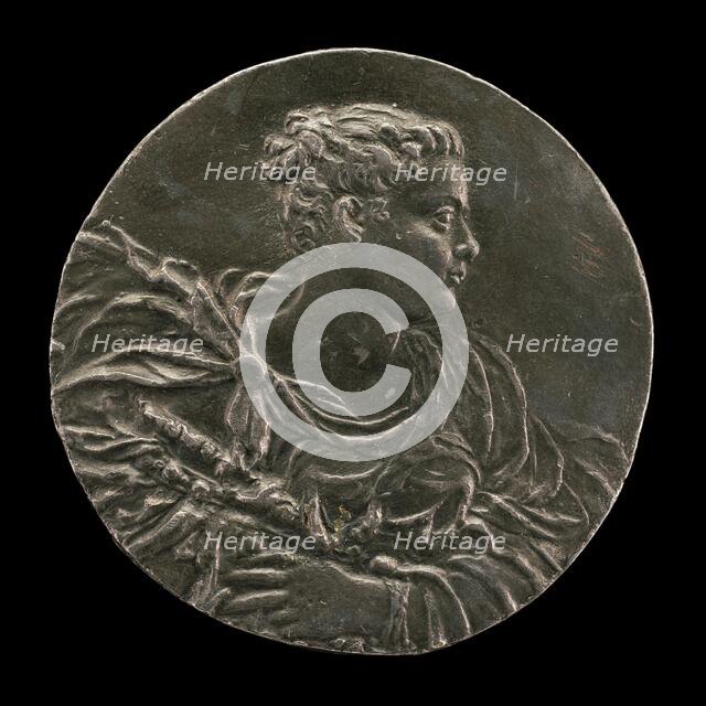 A Young Woman (of Venice?) in Gown and Mantle, c. 1563. Creator: Medallist A.A..