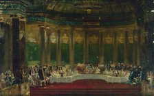 Napoleon I's wedding meal in Tuileries on April 2, 1810, c1805 — 1815. Creator: Alexandre Dufay.