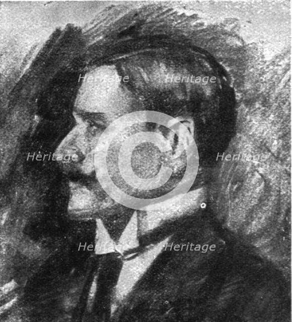 'Le defaitisme et les grands proces; l'affaire Bolo: une attitude de Bolo, attentif au..., 1918. Creator: Lucien Jonas.