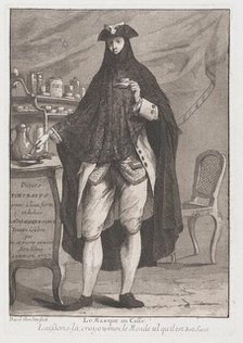 Le Masque au caffé (The Masked Man Taking Coffee), 1775. Creator: Giovanni David.