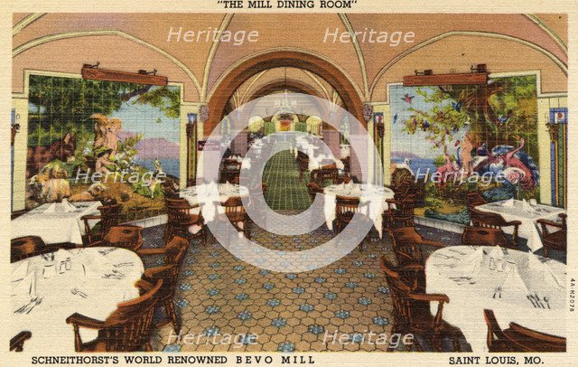 The Mill Dining Room, Schneithorst's World Renowned Bevo Mill, St Louis, Missouri, USA, 1934. Artist: Unknown