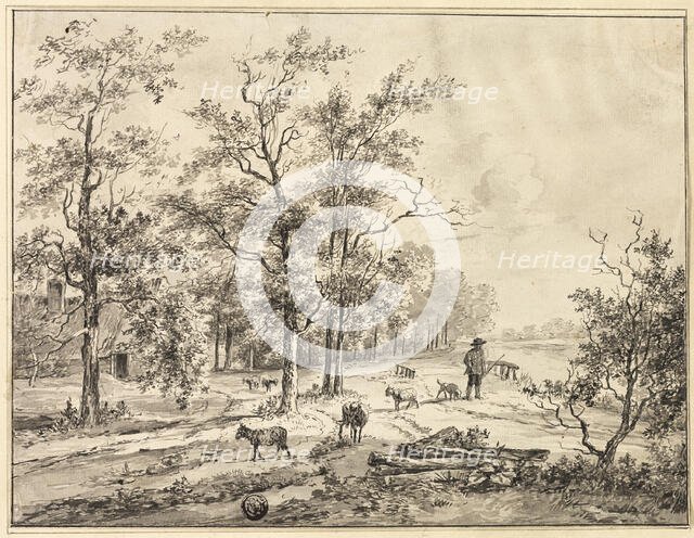 Goatherd and Goats, n.d. Creator: Bruno van Straaten.