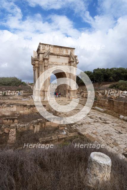 Libya, Leptis Magna, Arch of Septimius Severus, 2007. Creator: Ethel Davies.