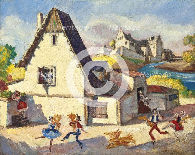 Set design for the ballet La Fille mal gardée (The Wayward Daughter) by J. Dauberval.