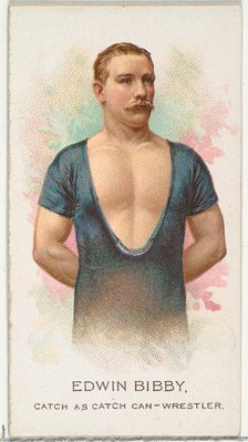 Edwin Bibby, Wrestler, from World's Champions, Series 2 (N29) for Allen & Ginter Cigarette..., 1888. Creator: Allen & Ginter.
