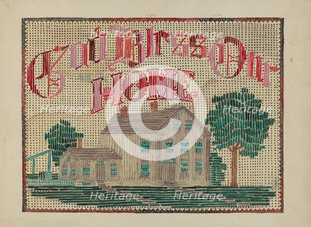 Embroidered Picture, c. 1936. Creator: Evelyn Bailey.