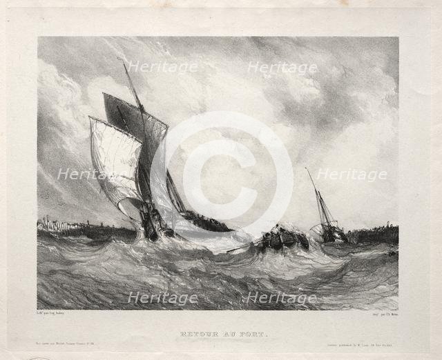 Six Marines: Retour au port, 1833. Creator: Eugène Isabey (French, 1803-1886).