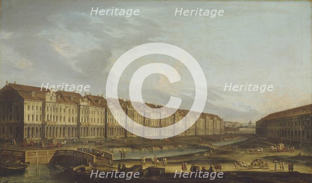 View of the Twelve Collegia building in Saint Petersburg, Mid of the 18th cen.. Artist: Anonymous, 18th century  