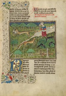 Foxes and their Ruses; Livre de la Chasse, about 1430-1440. Creator: Unknown.