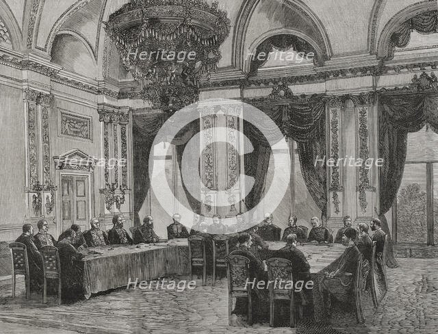 First session of the Congress, Congress of Berlin, June 13, 1878 (1878).  Creator: Tomás Carlos Capuz.