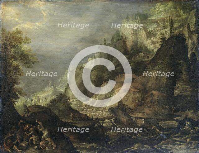 Mountainous Landscape, 1605. Creator: Frederik van Valckenborch.