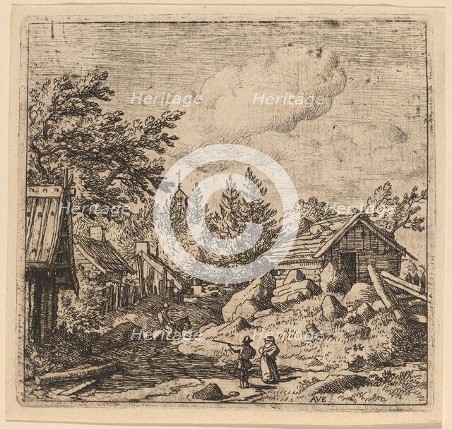 Hamlet on Mountainous Ground, probably c. 1645/1656. Creator: Allart van Everdingen.