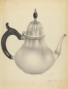 Silver Teapot, 1936. Creator: Amelia Tuccio.