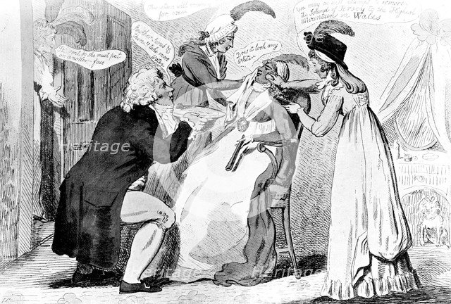 'Washing The Blackamoor', 1795.Artist: Isaac Cruikshank