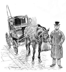 Sketches of London Cabs and Cabmen: a Growler, 1890. Creator: Unknown.