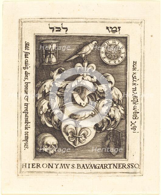 Bookplate of Hieronymus Baumgartner, 1530s. Creator: Barthel Beham.