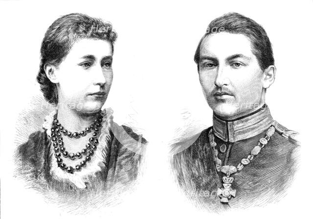 The Royal Marriage - Princess Victoria of Schleswig-Holstein and Prince...William of Prussia, 1881. Creator: Unknown.