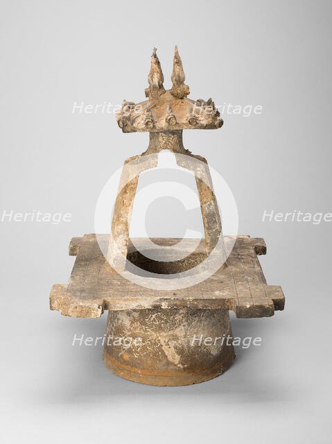 Wellhead with Roosters, Han dynasty (206 B.C.-A.D. 220), 1st century B.C./A.D. Creator: Unknown.