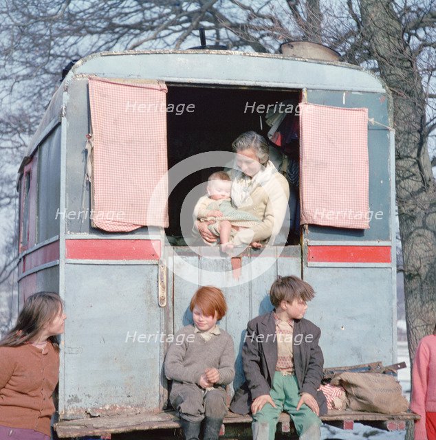 Members of the Vincent family, gipsies, Charlwood, Newdigate area, Surrey, 1964.