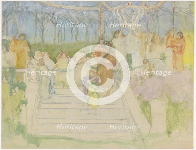 Tableau vivant on the occasion of the wedding of Queen Wilhelmina in 1901, 1871-1906. Creator: Pieter de Josselin de Jong.