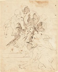 Classical Figures Gathered around an Urn, 1724/1729. Creator: Giovanni Battista Tiepolo.